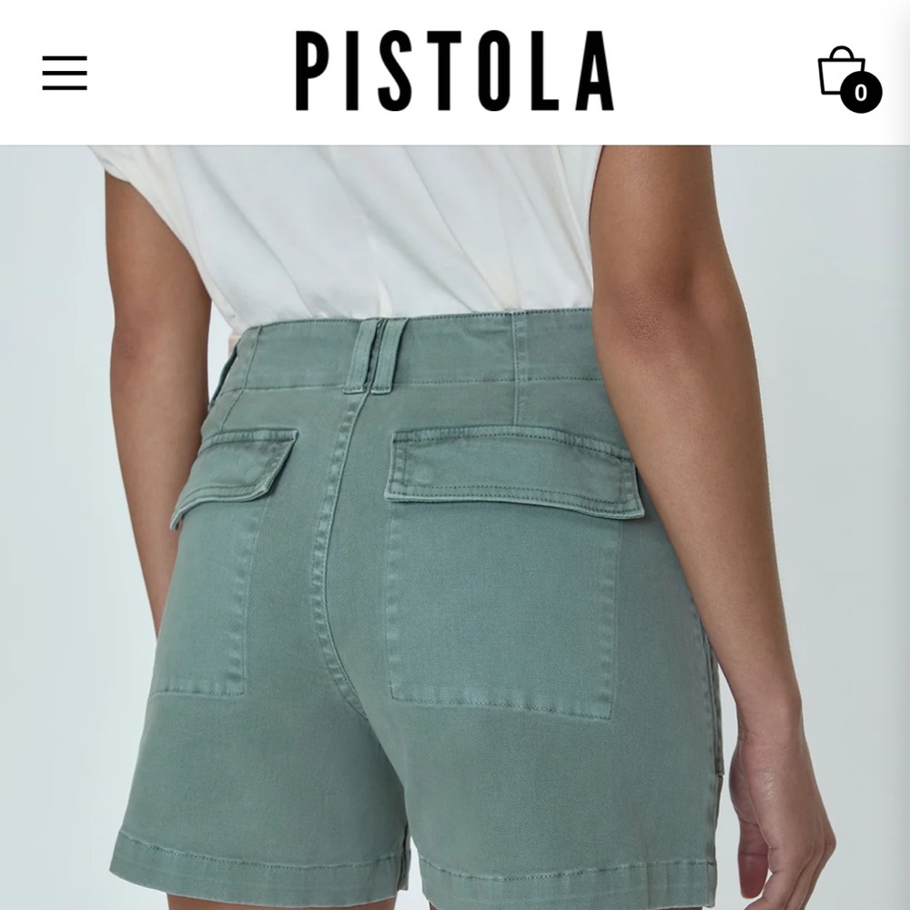 Pistola High Waist Green Shorts